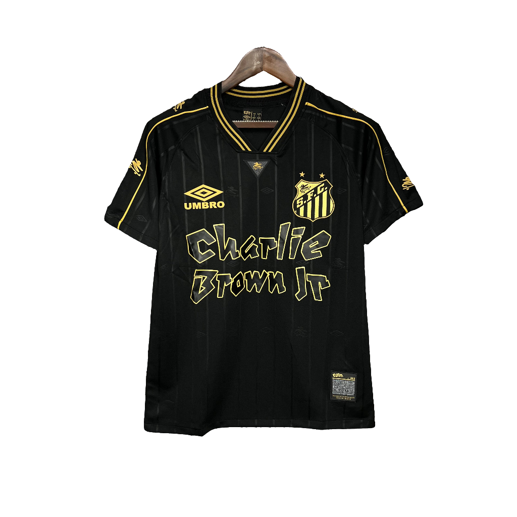Santos 24/25 Charlie Brown JR Jersey - Black - Fan Version