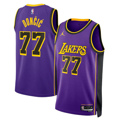 Luka Don��i�� - Los Angeles Lakers Statement Edition 2024 NBA Jersey - Purple - Unisex