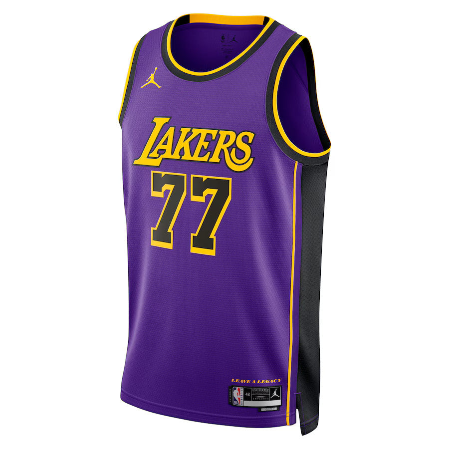 Luka Don��i�� - Los Angeles Lakers Statement Edition 2024 NBA Jersey - Purple - Unisex