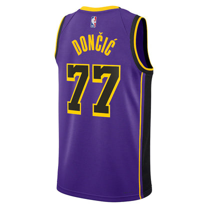 Luka Don��i�� - Los Angeles Lakers Statement Edition 2024 NBA Jersey - Purple - Unisex