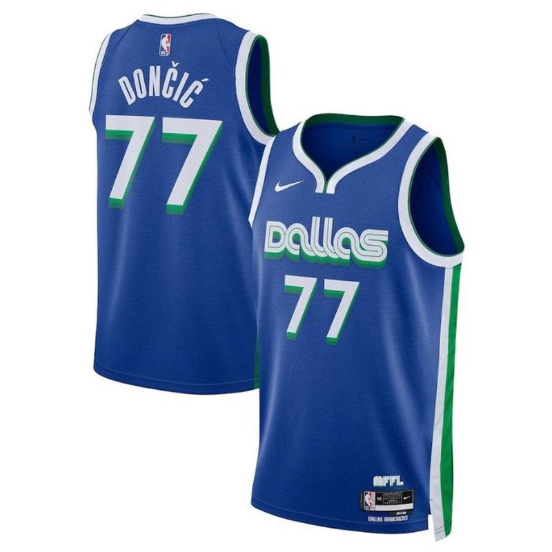 Luka Don��i�� - Dallas Mavericks Unisex 2023 NBA Jersey - City Edition - Blue